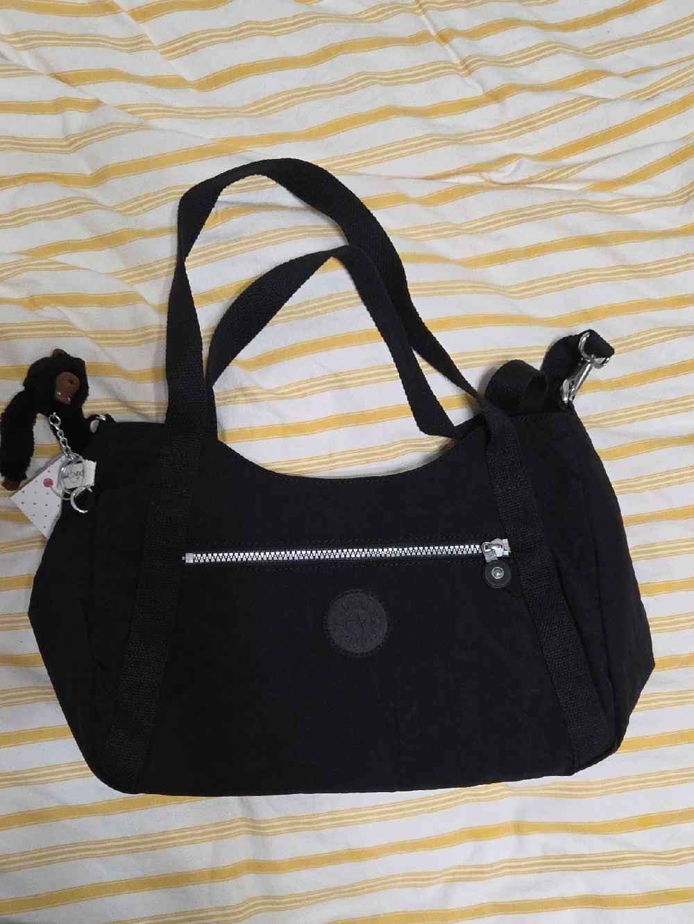 NWT! Black Women’s Shoulder Bag with Zip Pocket - Kipling Style